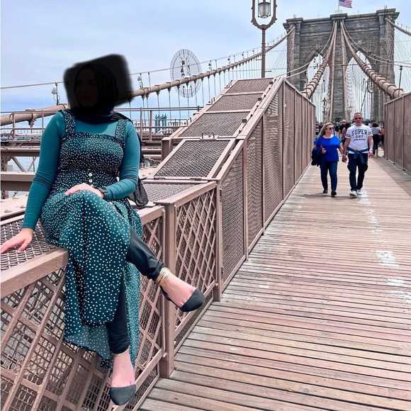 VCAY Ruffle Trim Shirred Polka Dot Tank Top & Split Hem Skirt - 3 piece set - Picture 5 of 9